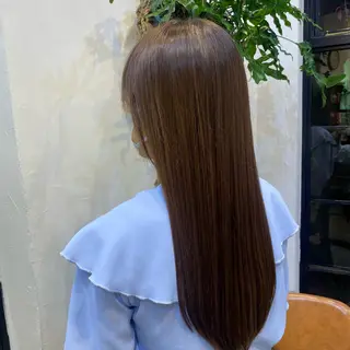 ロング 小森田 果怜 カラー、縮毛矯正のヘアスタイル