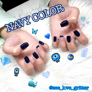 セミロング see love gritterのネイルデザイン