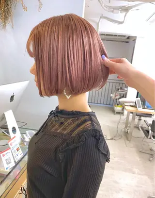 ミディアム カラー leben serikaのヘアスタイル