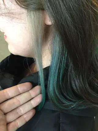 セミロング カラー 韓国風◎　田中 勇也のヘアスタイル