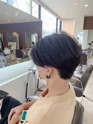 ショート メンズ メンズパーマ/難波/ 心斎橋　室園亮佑のヘアスタイル