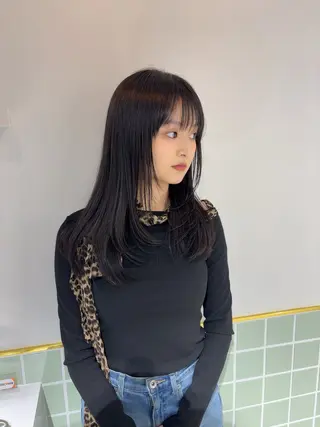 セミロング ヘアアレンジ 二ヶ月綺麗なデザイン カット/星野六三四のヘアスタイル