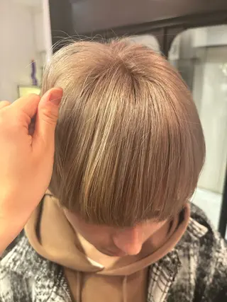 ショート 🐏Yuna＊透明感 ハイトーンカラー✨のヘアスタイル