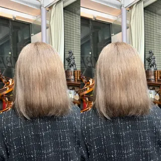 ミディアム カラー 💎ハイトーン/艶 カラー モエカ💎のヘアスタイル
