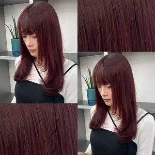 ミディアム カラー 🍒暖色✖️レイヤー ／Haruna🍒のヘアスタイル