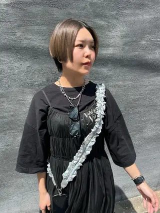ショート カラー 柔らか垢抜けｶﾗｰと ｶｯﾄ🫧ASUKAのヘアスタイル