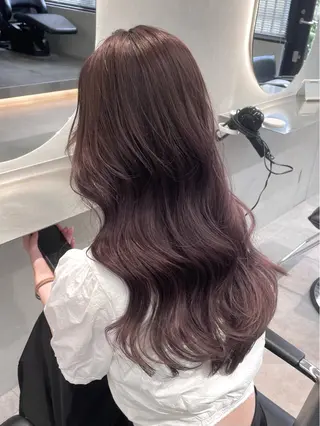 ロング カラー 表参道/透明感 グレージュ/ブラウンのヘアスタイル