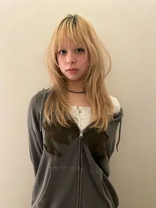 ロング カラー shuri/yew/ カラーモデル/矢場町のヘアスタイル