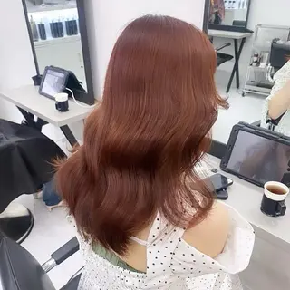 セミロング カラー 艶感/韓国風 🤍moeka🤍のヘアスタイル