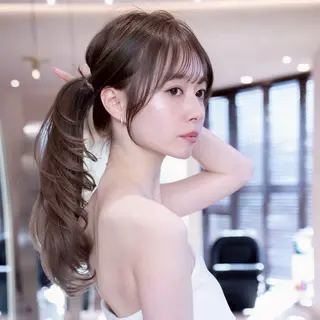 ロング ブリーチカラー/渋谷 /髪質改善/shinのヘアスタイル