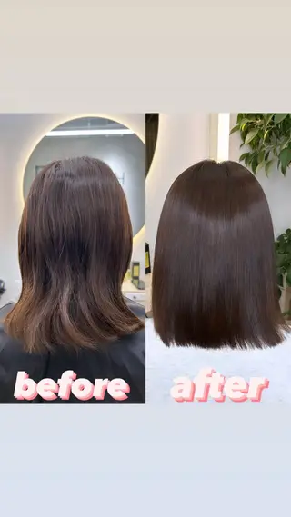 ミディアム 縮毛矯正・髪質改善 特化 出納 直起のヘアスタイル