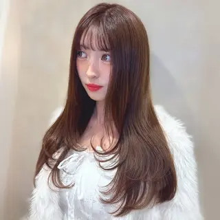 ロング カラー 上品♡韓国レイヤー ‎🤍のの‎🤍のヘアスタイル