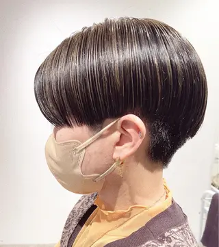 ショート カラー スキバサミを使わない カット🌼唯🌼のヘアスタイル