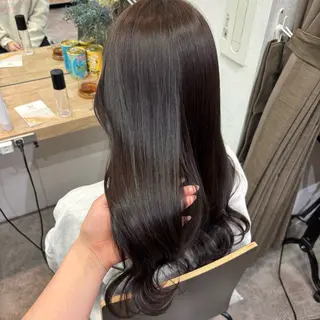 カラー 艶感カラー/オリーブ アレンジ：♡のヘアスタイル