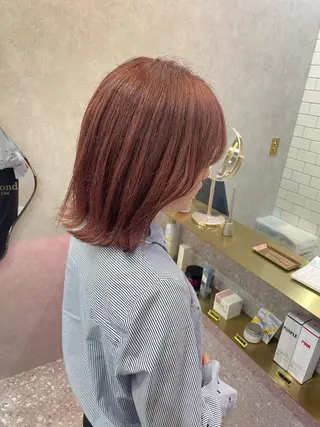 ミディアム カラー ヘアアレンジ 天神/ブリーチ/ ブリーチなしカラーのヘアスタイル