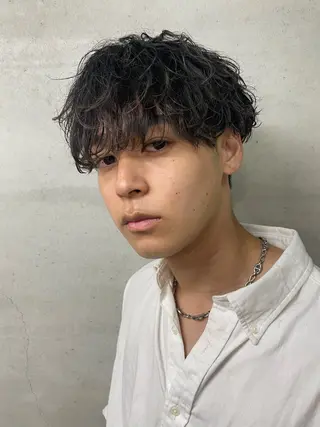 ショート カラー パーマ ヘアアレンジ メンズ 亀井隆汰/メンズ専門 パーマ特化美容師のヘアスタイル