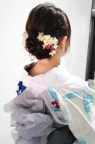 セミロング ヘアアレンジ Hair&Make  Delight*のヘアスタイル