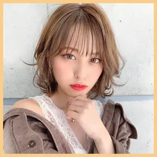 ミディアム カラー ヘアアレンジ 💖韓国ヘアの匠 💖TAKUMI💖のヘアスタイル