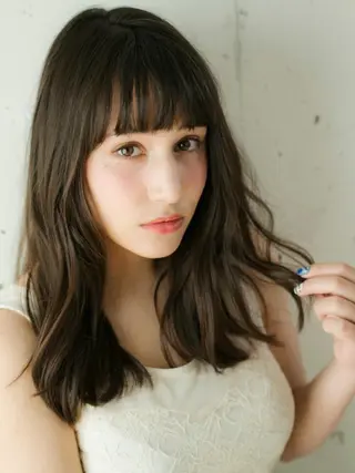 セミロング カラー FUKUNAGA YUのヘアスタイル