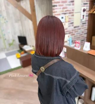 ミディアム シミズ カエデ🍁のヘアスタイル