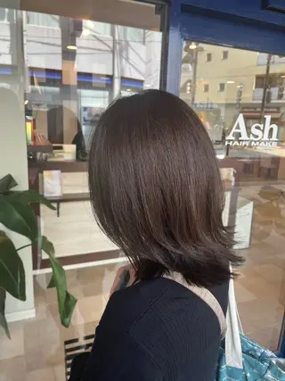 セミロング カラー 大人透明感艶カラー 寺田稜のヘアスタイル