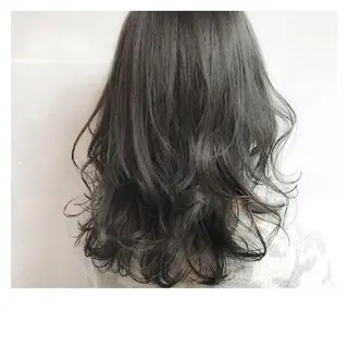 セミロング カラー パーマ 髪質改善、縮毛矯正 店長浅野太郎のヘアスタイル