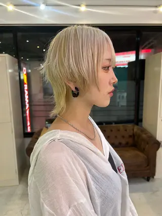 ショート 💥ウルフカット デザインあんな💥のヘアスタイル