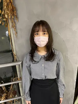 ロング カラー ウルフ レイヤー パーマ🪐MANAのヘアスタイル