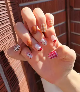 ネイル ショート 櫛の屋浜口店 sumireのネイルデザイン