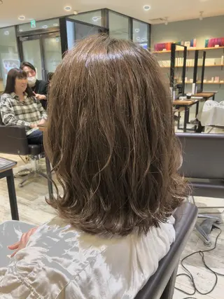 ミディアム カラー パーマ ヘアアレンジ メンズ キッズ ネイル マツエク・マツパ EnBlesS西宮 マンツーマン神道有基のヘアスタイル