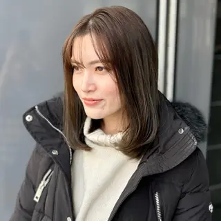 ミディアム calna 古賀 菜摘のヘアスタイル