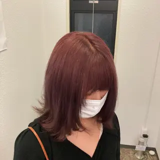 ミディアム カラー ピンクカラー🎀 米津 美佑のヘアスタイル