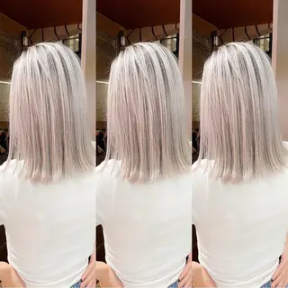 ミディアム カラー フェード・メッシュ ハイトーン/fumaのヘアスタイル