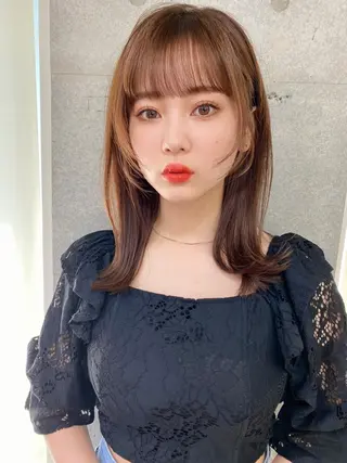 ミディアム カラー 似合わせレイヤー 🇰🇷荒木洋文のヘアスタイル