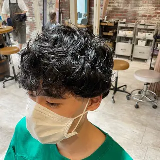 ショート パーマ メンズ OAK中目黒 Kazukiのヘアスタイル