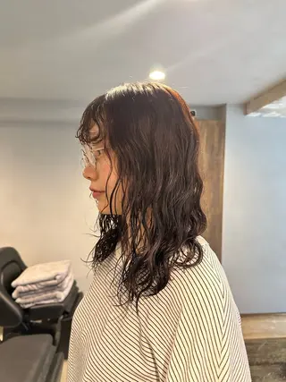 ロング パーマ ショートカット/ パーマ/齋藤大貴のヘアスタイル