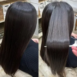 ロング 髪質改善個室サロン' 白髪ぼかし・縮毛矯正のヘアスタイル