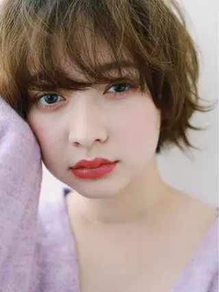 ショート アンブレラカラー💫 フェイスフレーミングのヘアスタイル