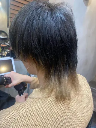 ミディアム カラー メンズ 宍倉 輝信のヘアスタイル