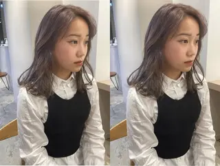 ミディアム 宮城 星のヘアスタイル