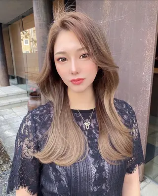 ロング 美髪矯正×レイヤー 松田空優哉のヘアスタイル