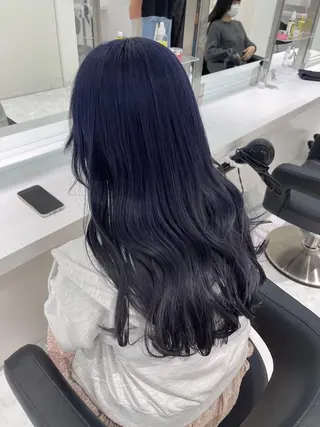 ロング カラー コテ巻き風パーマ 🦋にこ🦋のヘアスタイル