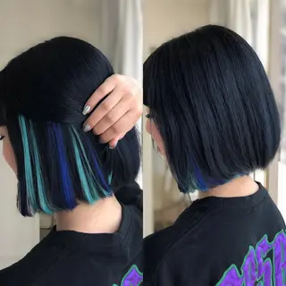 ショート 韓国カラーエクステ 👑代表渡部雅己👑のヘアスタイル