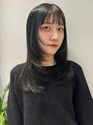 ミディアム カラー 高畑 恵莉 👒 暖色 / 艶髪 🧺のヘアスタイル