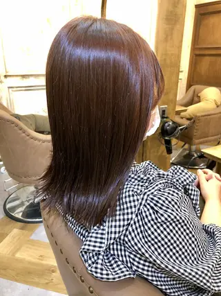 セミロング カラー 鷺沼駅徒歩1分 キシタクのヘアスタイル