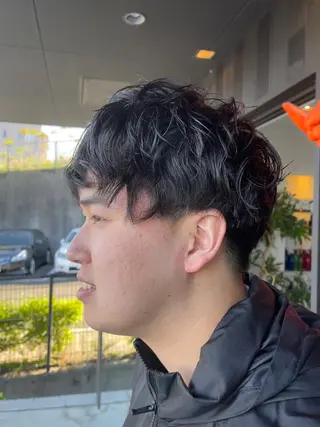 パーマ メンズ 三好 達也のヘアスタイル