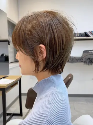 ショート 韓国風レイヤー ショート/犬塚 優介のヘアスタイル