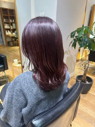 セミロング 大人可愛い♡コテ巻き パーマ🌼杉田 萌恵のヘアスタイル