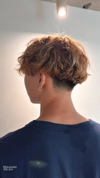カラー パーマ メンズ ハイトーン/パーマ 大名 sakiのヘアスタイル
