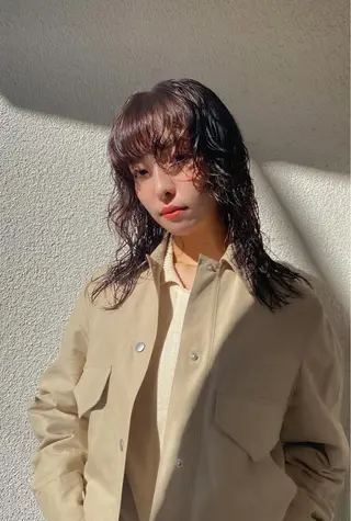 ミディアム パーマ レイヤー/パーマ /ウルフ/nabeのヘアスタイル